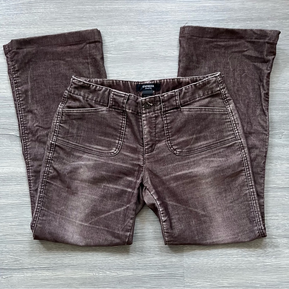 Express Women's Bootcut Pants in Faded Brown